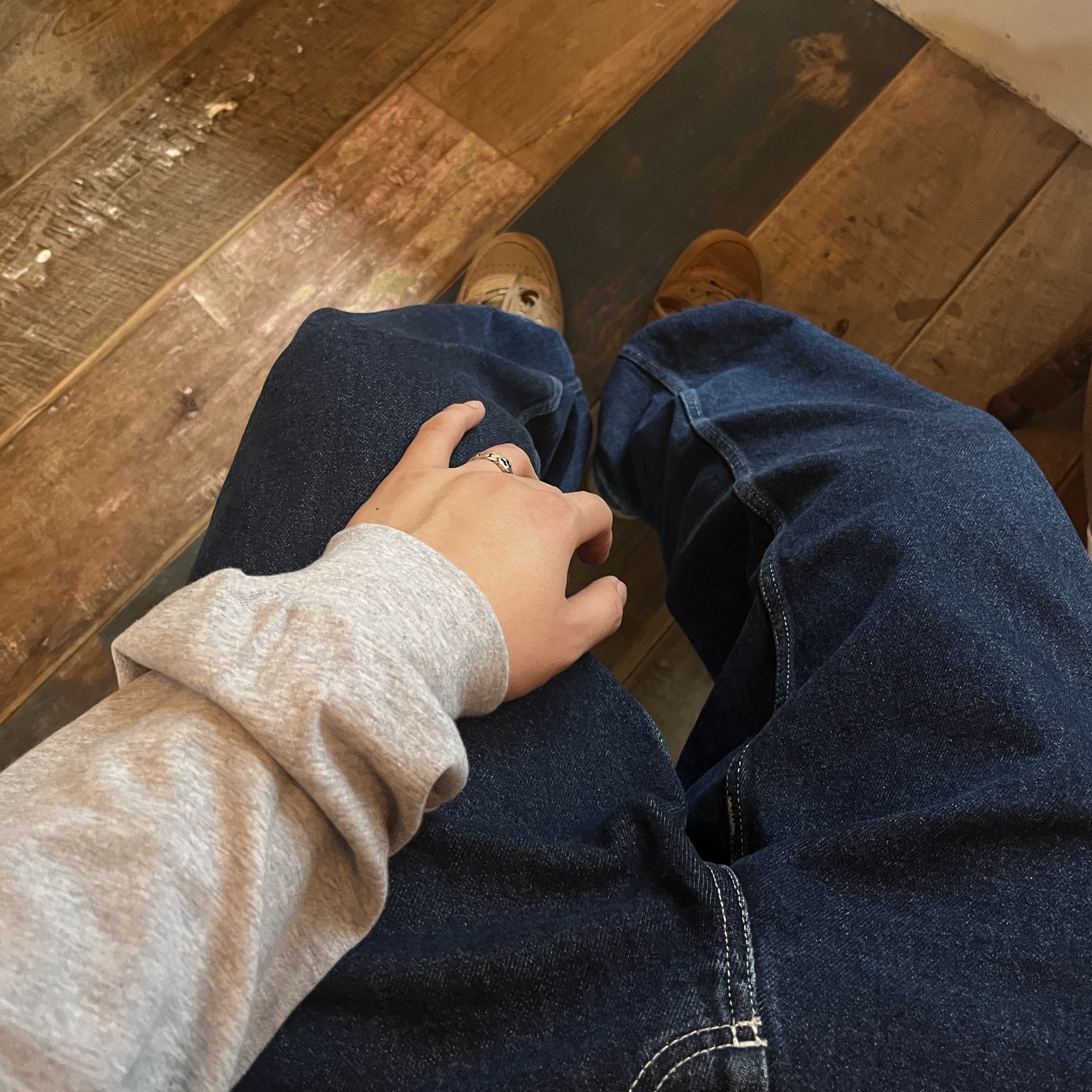 Polar Skate Co. Big Boy Pants Indigo, Supreme Gradient Mesh Back 5-Panel Gold - 24SS 착용 스타일 - 1