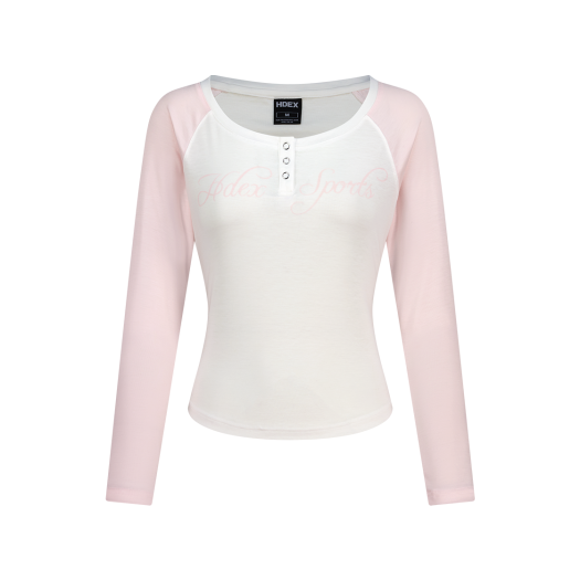 H251WLSTL14LPK HDEX Womens Sheer Slim Fit Long Sleeve Light Pink