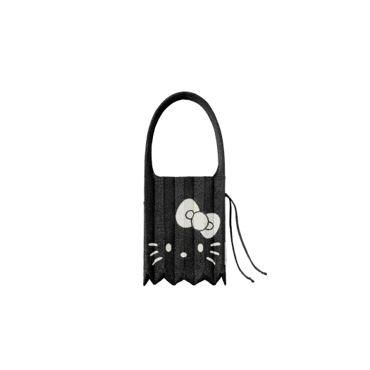 0JSP3TT07FBKS Lucky Pleats Knit S Starry Hello Kitty Fancy Black