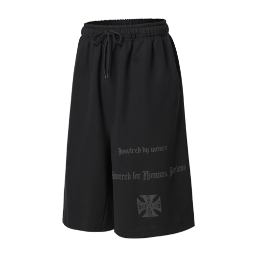 SP25SSPT002BK Sapiens Engineered Over Fit Shorts Black