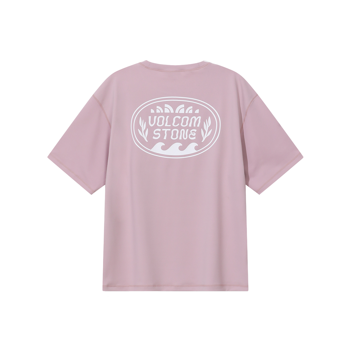 볼컴 익스클루시브 라운드 래시가드 티셔츠 (다크 핑크)(Volcom Exclusive Round Rash Guard Short Sleeve Dark Pink)