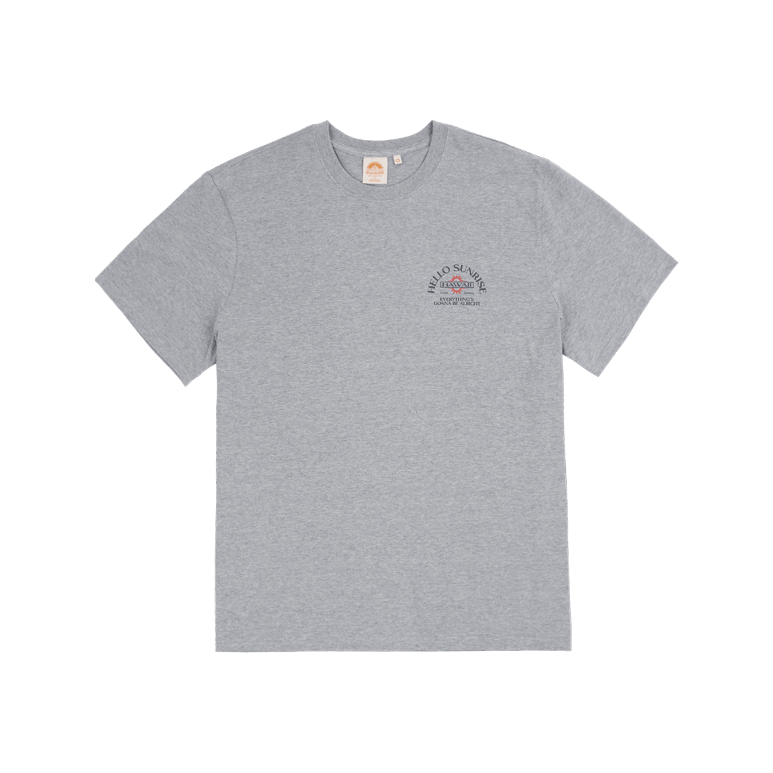 HS52SS003MG Hello Sunrise HAWAII Arch Logo Tee 8% Melange Gray