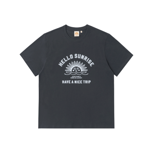 【HELLO SUNRISE】 Hello Sunrise Gradient Typo Tee /追跡付 헬로선라이즈 그레이디언트 타이포 티_라이트 옐로우 | Hello