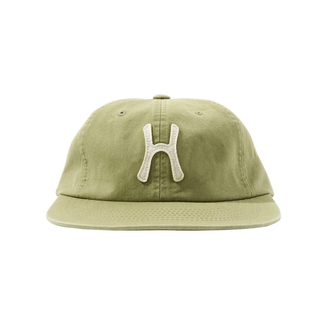 HS52CA906OL0 Hello Sunrise H Logo Cotton Relaxed Fit 6Panel Cap_Olive - 대표 이미지 #1