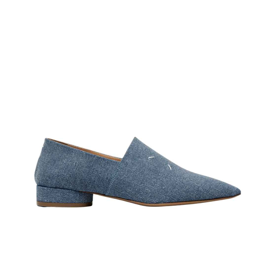 (W) 메종 마르지엘라 포인트 토 포 스티치 키키 로퍼 데님((W) Maison Margiela Point Toe Four Stiches Kiki Loafers Denim) - 1