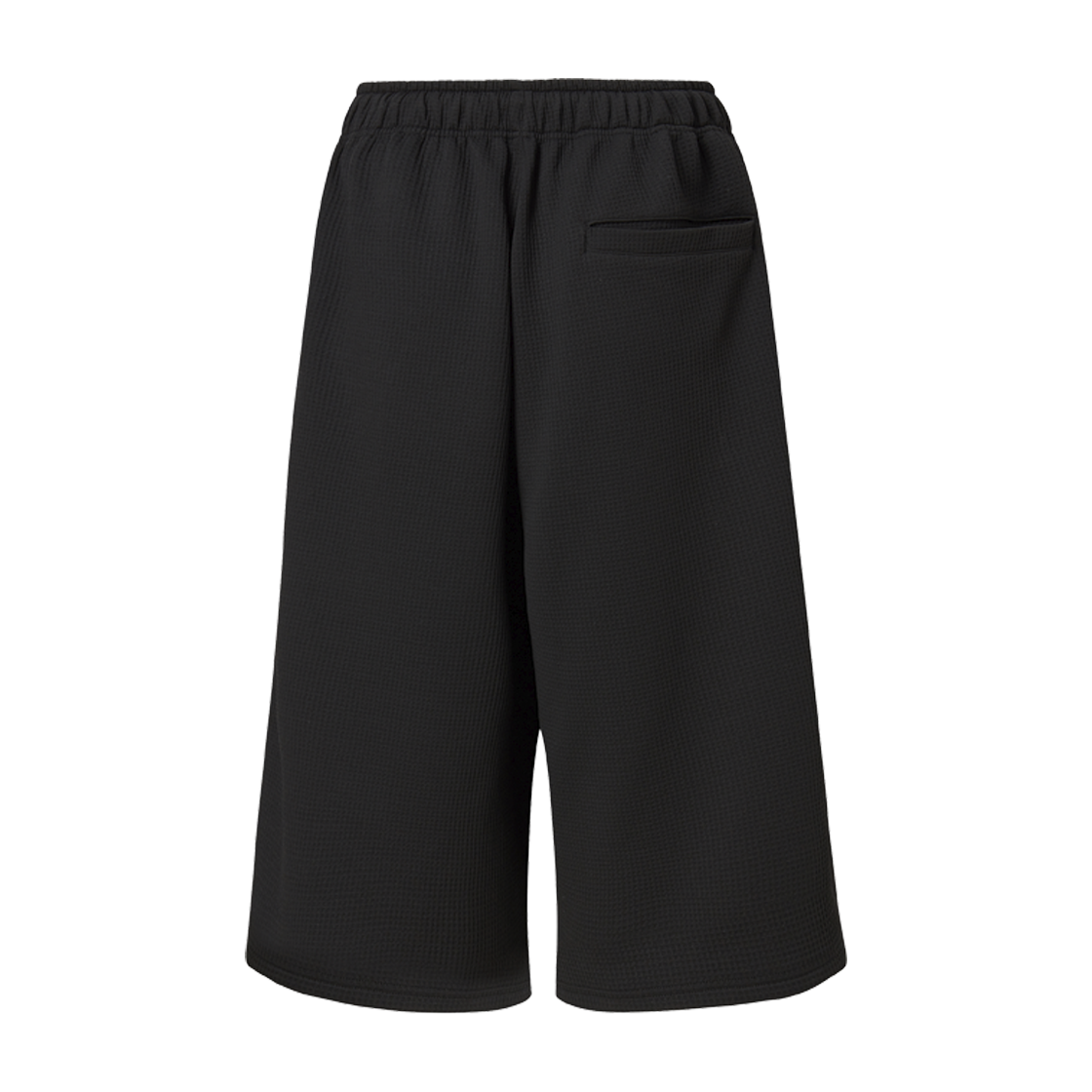 SP25SSPT001BK Sapiens Engineered Waffle Over Fit Shorts Black - #3
