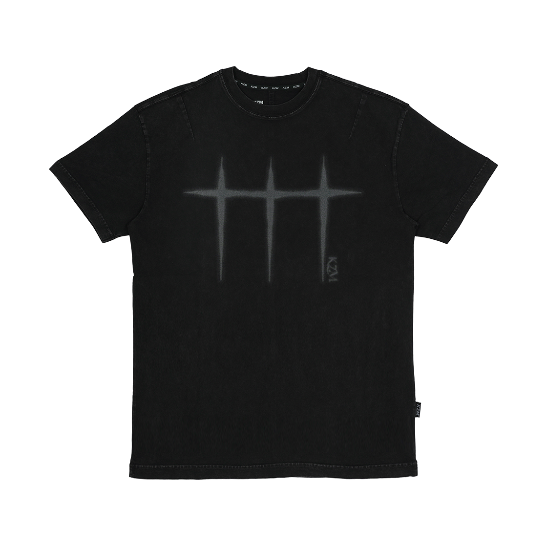 케이지엠 세인트 피그먼트 반팔 티셔츠 블랙