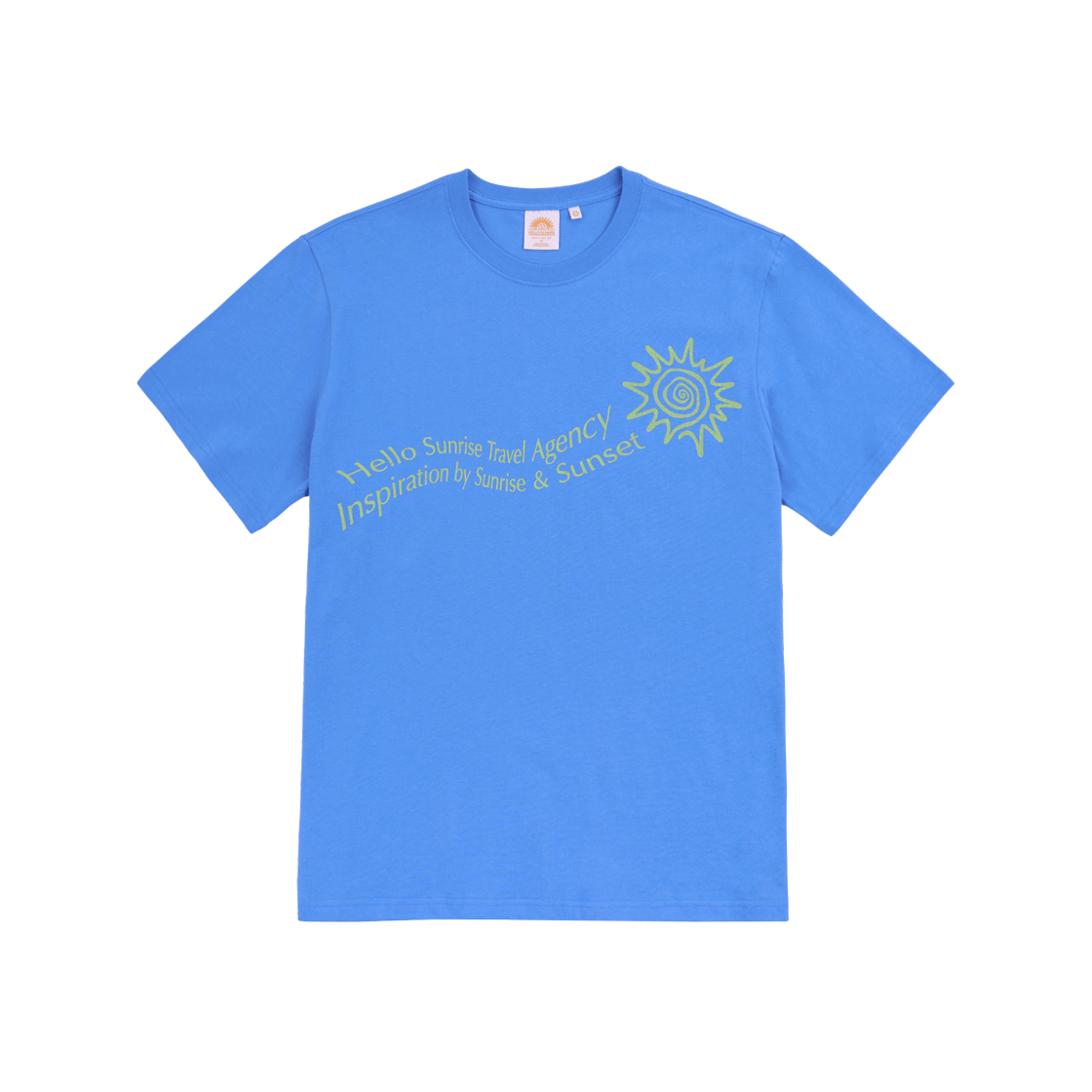 헬로선라이즈 트래블 에이전시 웨이브 로고 티셔츠 블루(Hello Sunrise Travel Agency Wave Logo Tee Blue)