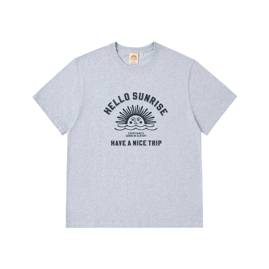 HS52SS001MG Hello Sunrise VTG Arch Logo Tee 3% Melange Gray