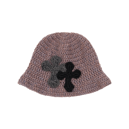 YARN-KNITHAT-28 Y.A.R.N. 3D Double Cross Handmade Knit Hat
