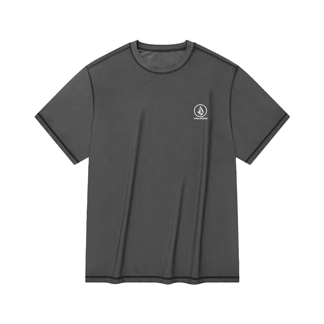VA252RG102CH Volcom Basic Rash Guard Short Sleeve Charcoal
