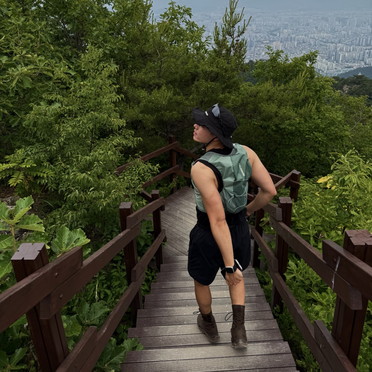 Nike ACG Hiking Shorts Black - Asia, Salomon Active Skin 8 Set Laurel Wreath 착용 스타일 - 4