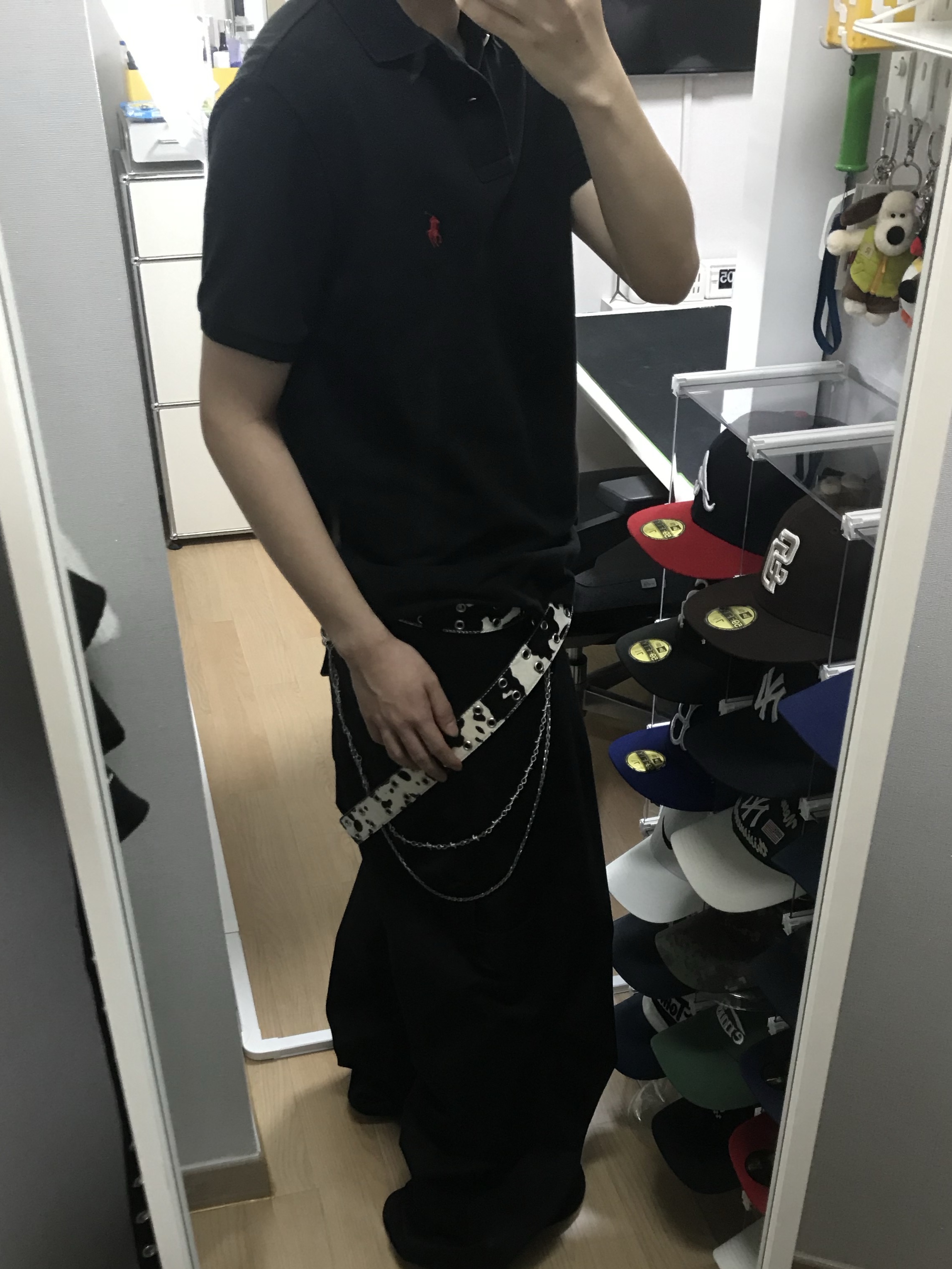 [20% 적립] Polo Ralph Lauren Custom Slim Fit Mesh Polo Shirt Black - 25FW 착용 스타일