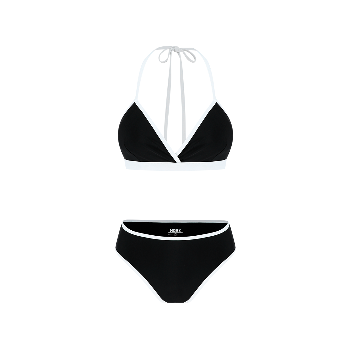 에이치덱스 컨트라스트 트라이앵글 비키니 세트 블랙(HDEX Contrast Triangle Bikini Set Black)