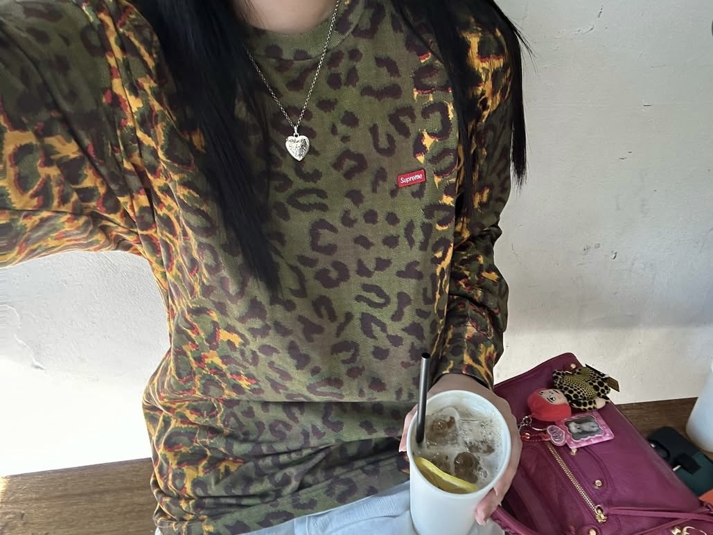 Supreme Small Box L/S T-Shirt Cheetah - 24FW, Gucci Blind for Love Necklace Silver 착용 스타일