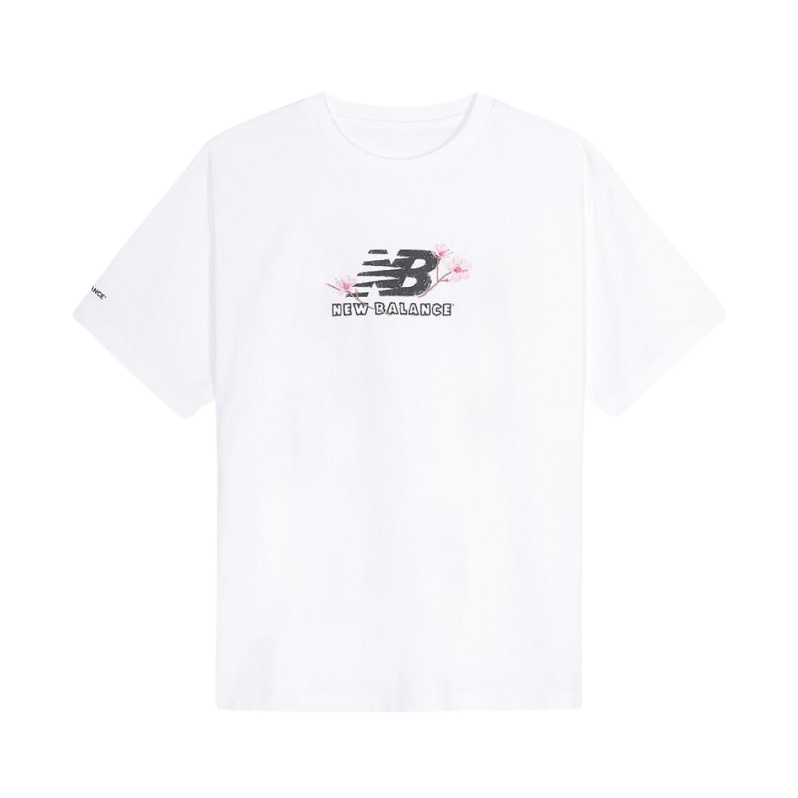 뉴발란스 x 아이유 플라워 로고 티셔츠 화이트(New Balance x IU Flower Logo T-Shirt White)