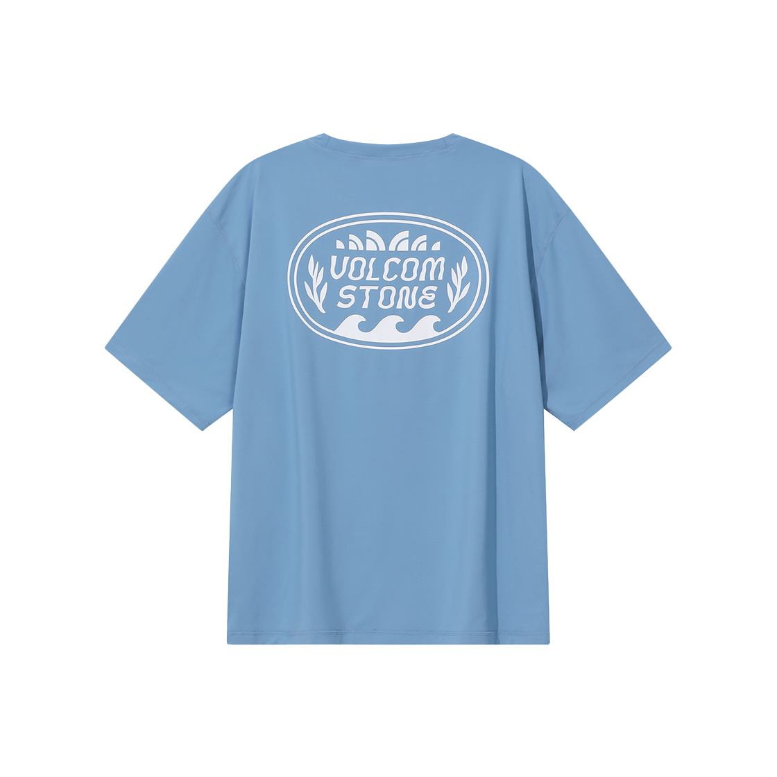 볼컴 익스클루시브 라운드 래시가드 티셔츠 (스카이 블루)(Volcom Exclusive Round Rash Guard Short Sleeve Sky Blue)