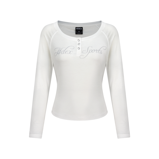 H251WLSTL140WH HDEX Womens Sheer Slim Fit Long Sleeve White