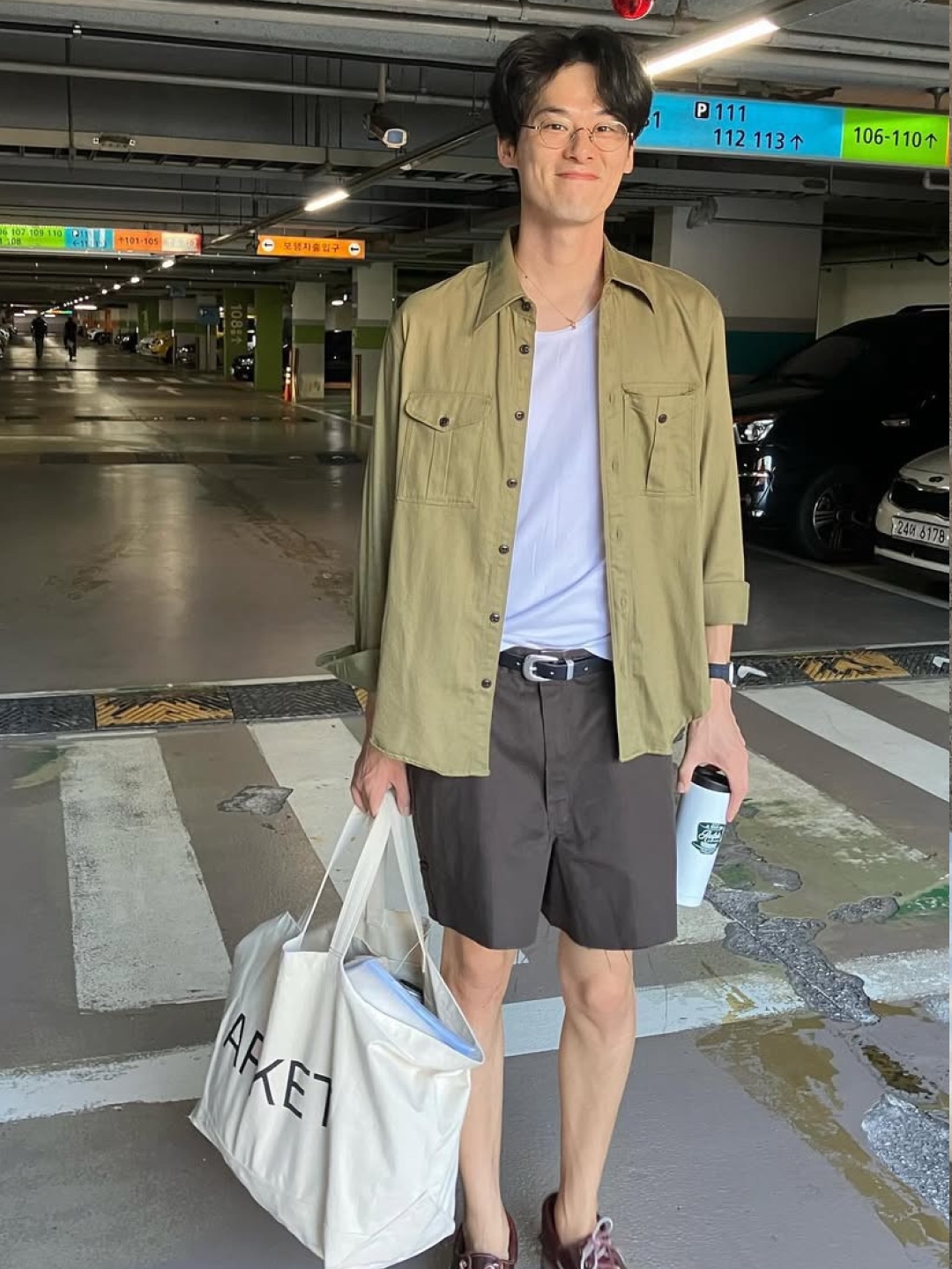 Nike SB Pull On Chino Shorts Black - Asia, Wildthings Field Chino Shorts Forest Green 착용 스타일 - 3