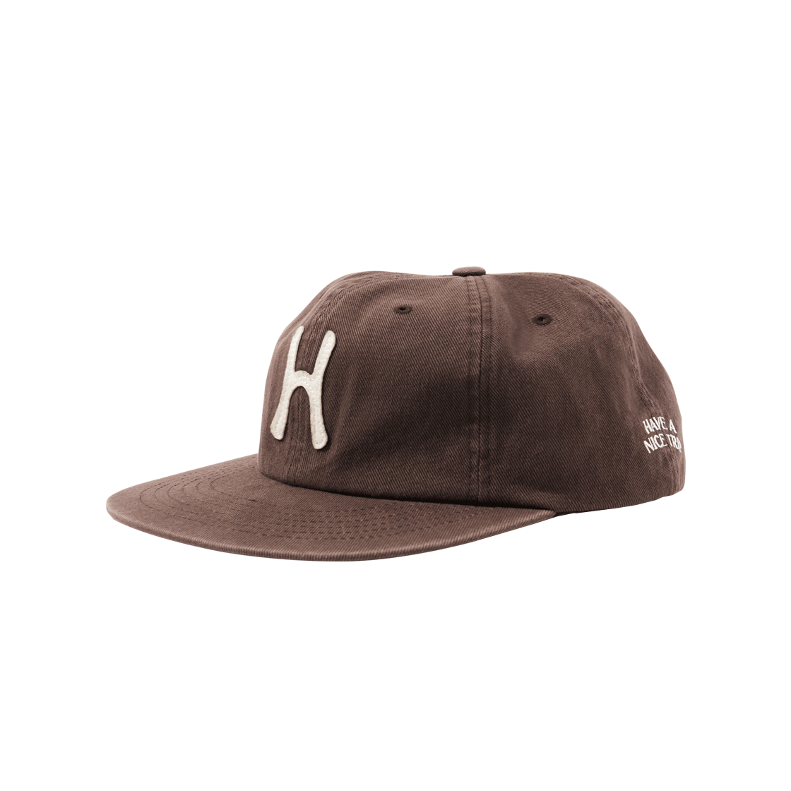 【Hello Sunrise】Heritage Logo Relaxed Fit 5Panel Cap~韓国発 헬로선라이즈 H 로고 코튼 릴랙스 핏 6패널 캡_브라운 | Hello
