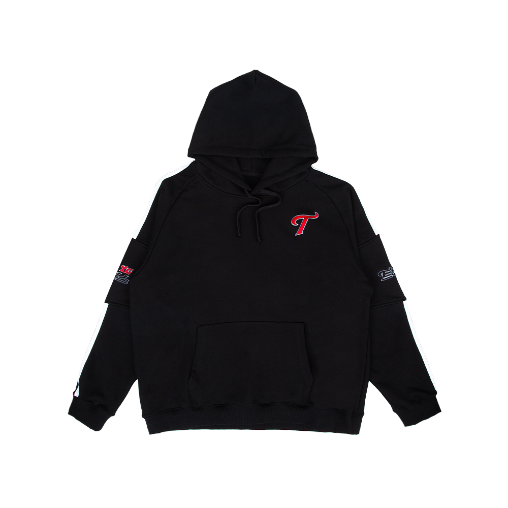 LD255UPTMT008 LG TWINS Iconic Hoodie Black - 대표 이미지 #1