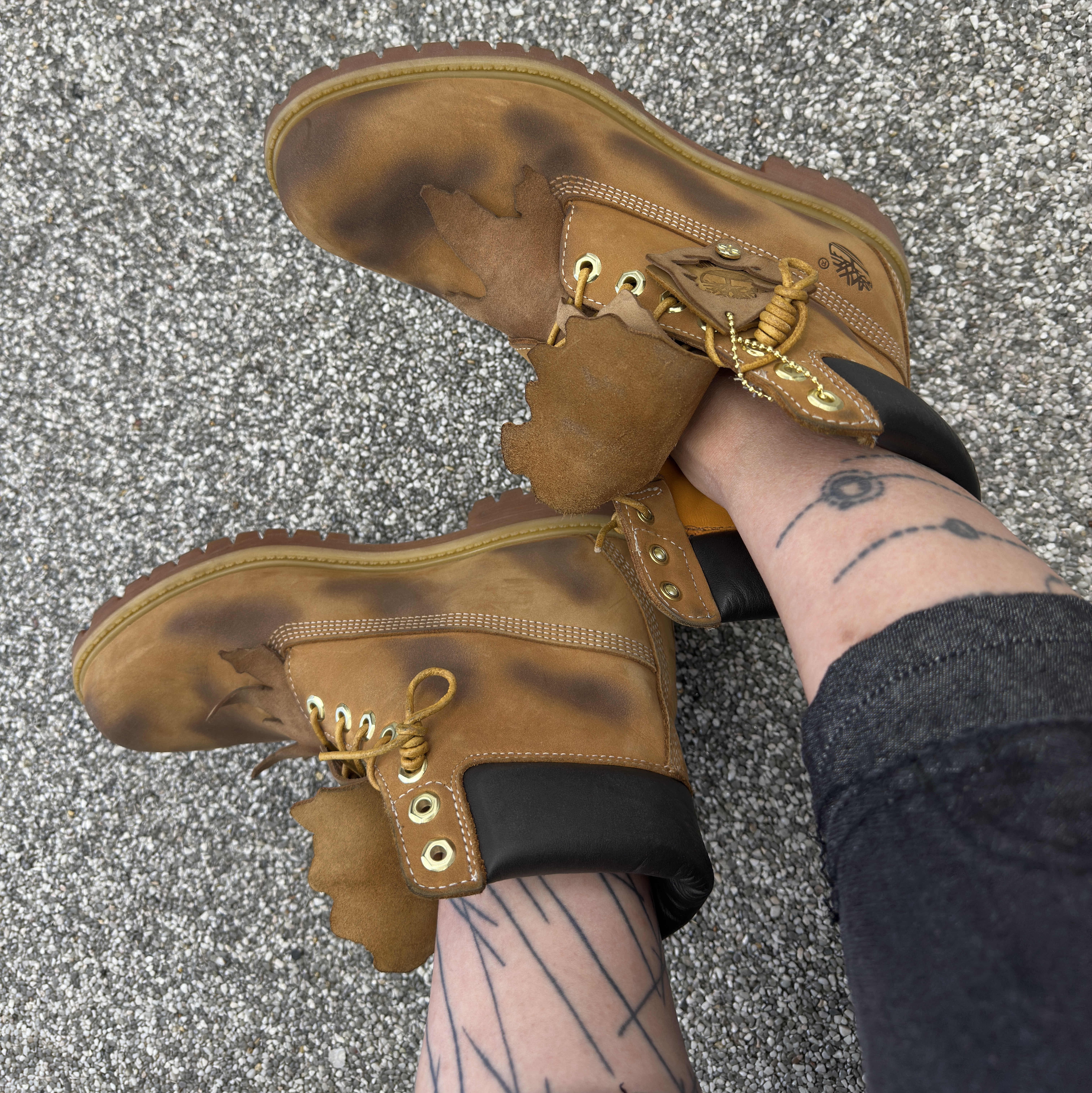 Timberland x Surgery 6 inch Boot Yellow - Wide, Gentle Monster Briolette 02 Silver Clear 착용 스타일 - 3