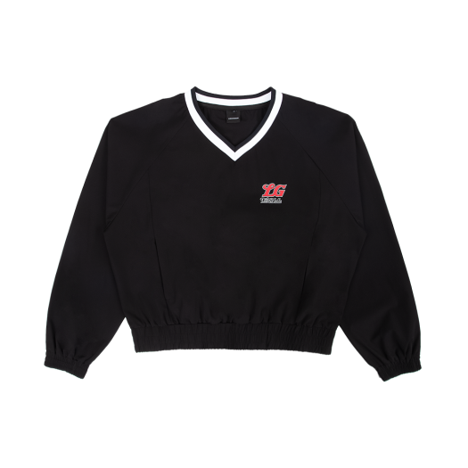 LD255UPTMT003 LG TWINS Iconic Anorak Crop Sweatshirt Black