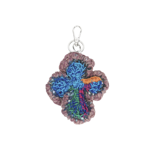 YARN-KEYRING-27 Y.A.R.N. 3D Cross Handmade Knit Key Holder