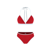 HDEX Contrast Triangle Bikini Set Red