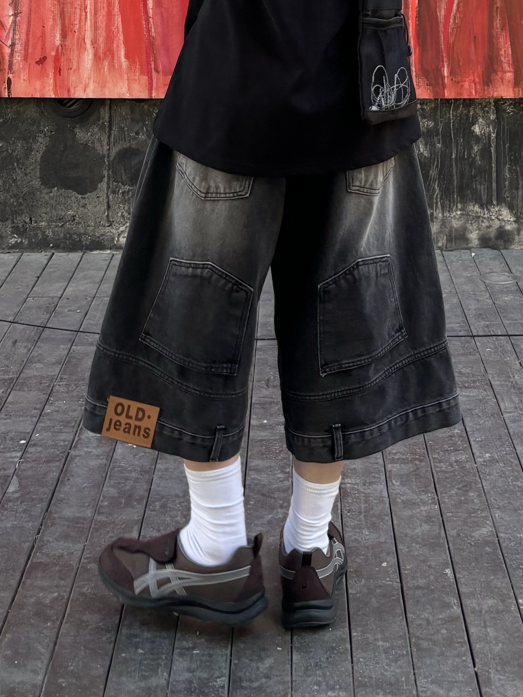 Asics Life Walker 010 Coffee - 3E Wide, ETCE New Vision Destroyed Washed Cap Black 착용 스타일 - 5