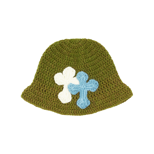 YARN-KNITHAT-25 Y.A.R.N. 3D Double Cross Handmade Knit Hat