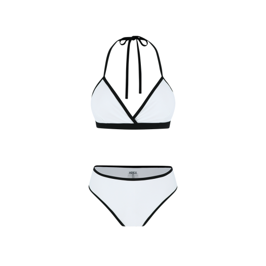 H257WSSSW040WH HDEX Contrast Triangle Bikini Set White