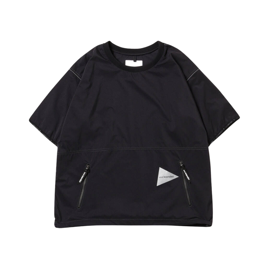 앤드 원더 퍼텍스 윈드 티셔츠 블랙(And Wander Pertex Wind T-Shirt Black)