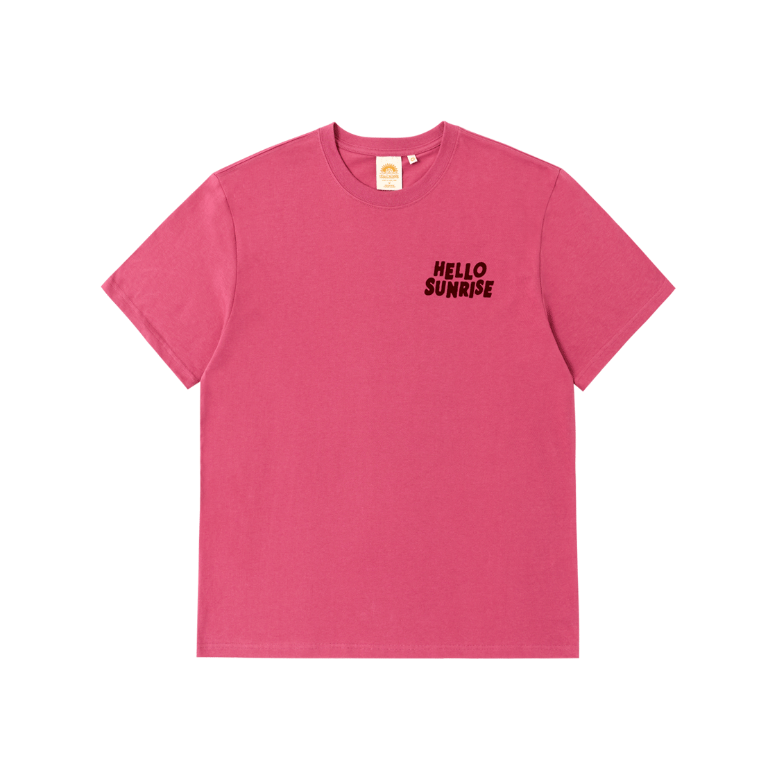 HS52SS010PI Hello Sunrise Volume Typo Tee Magenta Pink