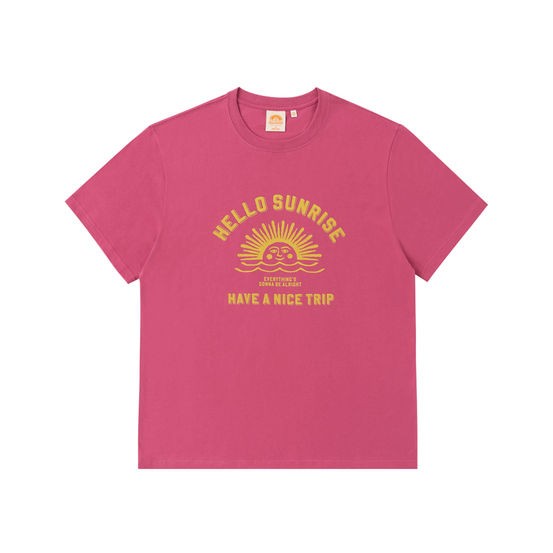 헬로선라이즈 빈티지 아치 로고 티셔츠 마젠타 핑크(Hello Sunrise VTG Arch Logo Tee Magenta Pink)