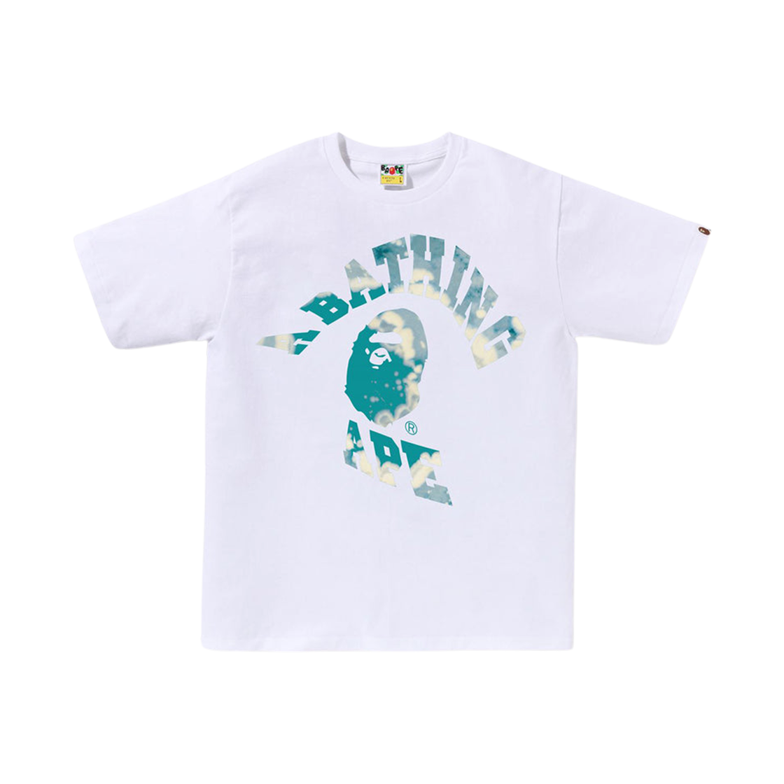 - BAPE Tie Dye Twist College T-Shirt White