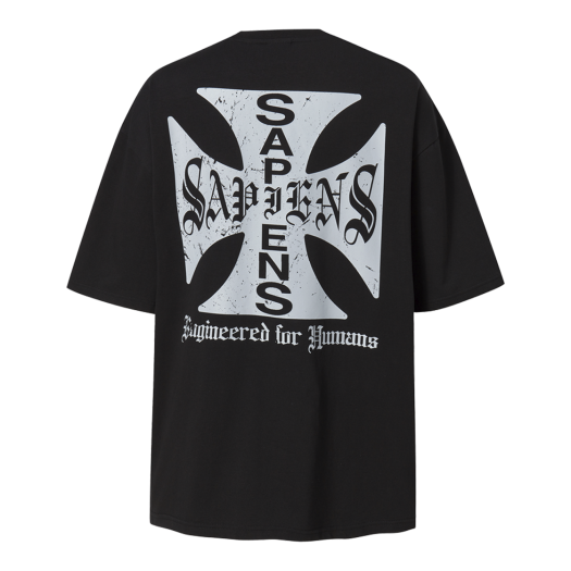 SP25SSTS004BK Sapiens Neo Sapiens Over Fit Short Sleeves Black