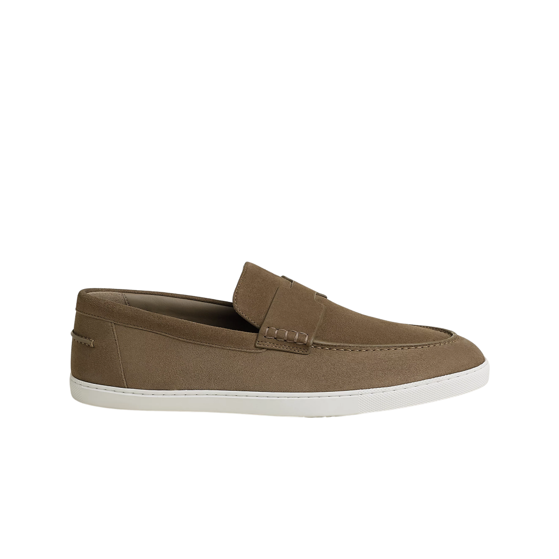 H242935ZAX3 Hermes Job Loafers Suede Goatskin & Etoupe