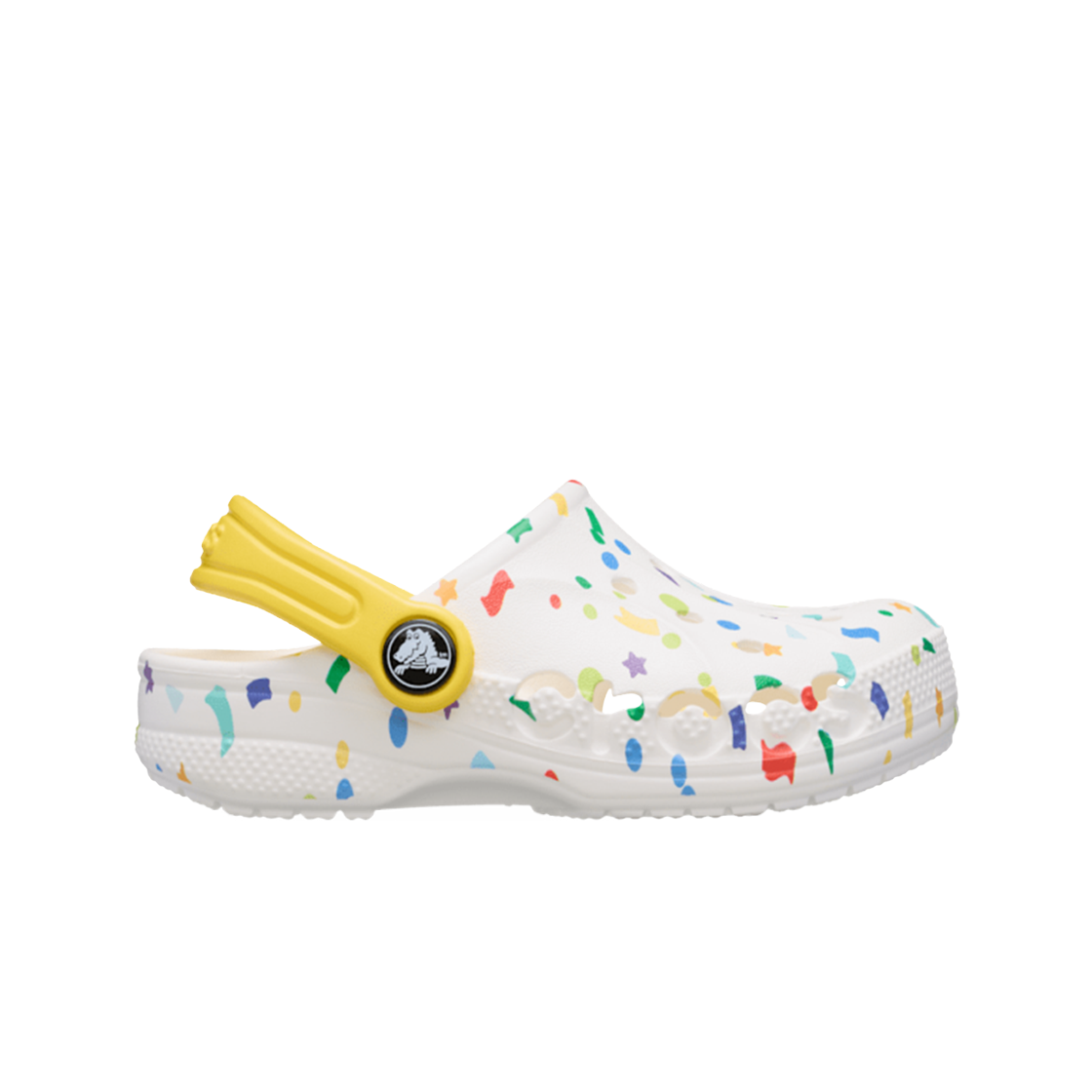 209728-94S (Kids) Crocs Baya Seasonal Printed Clog White Multi