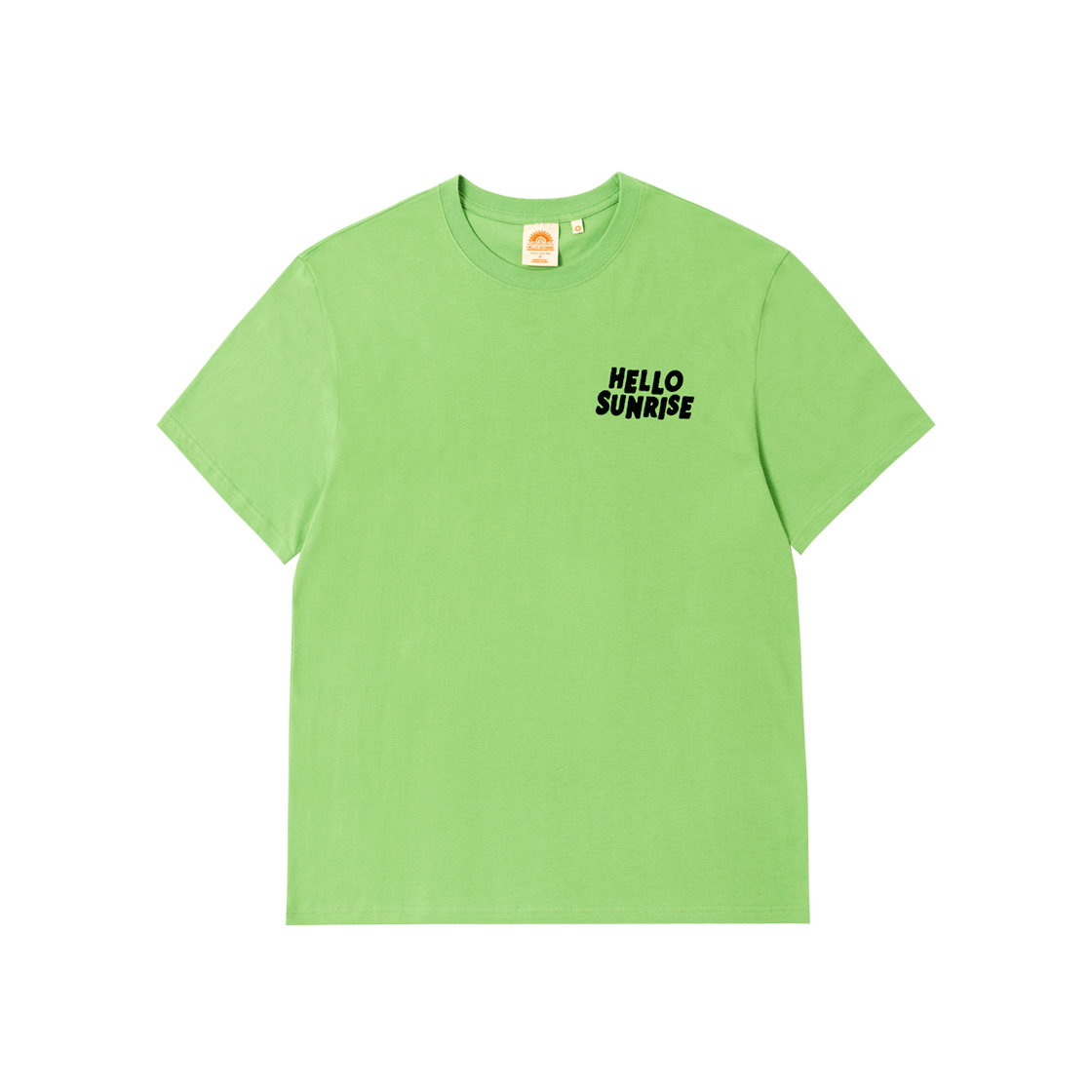 HS52SS010LG Hello Sunrise Volume Typo Tee Light Green