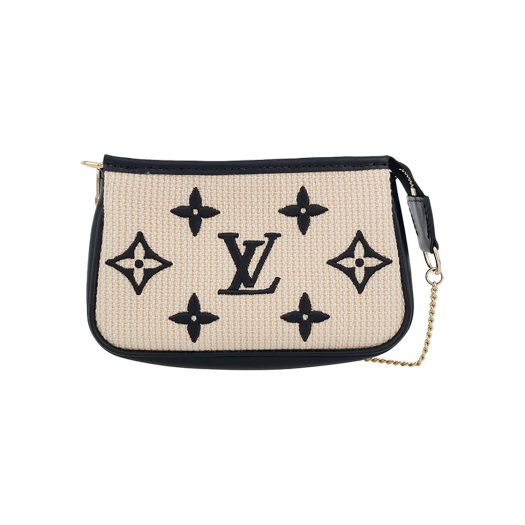 IT2NNE2V3E37 Louis Vuitton Mini Pochette Accessoires Black/Light Beige Gold