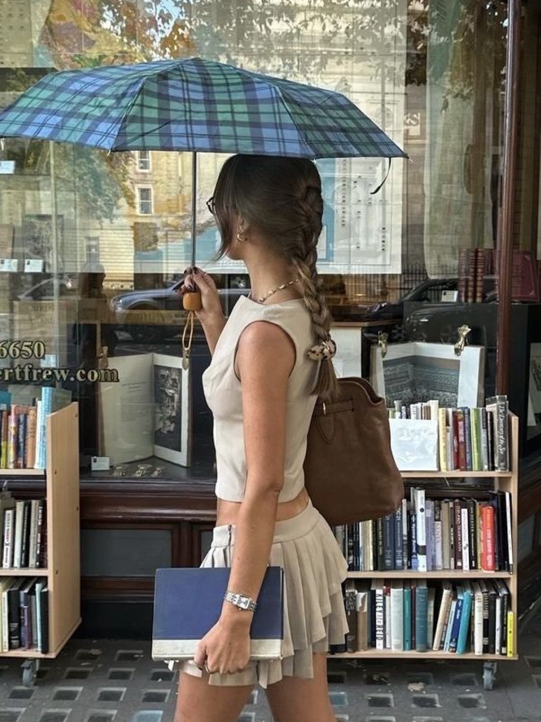 NewJeans Bunini Umbrella Navy, Supreme x ShedRain Transparent Checkerboard Umbrella - 20SS 착용 스타일 - 3