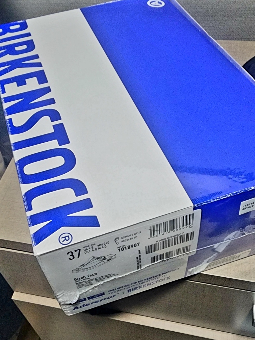 Birkenstock x Ader Error Gizeh Tech Ultra Blue 착용 스타일