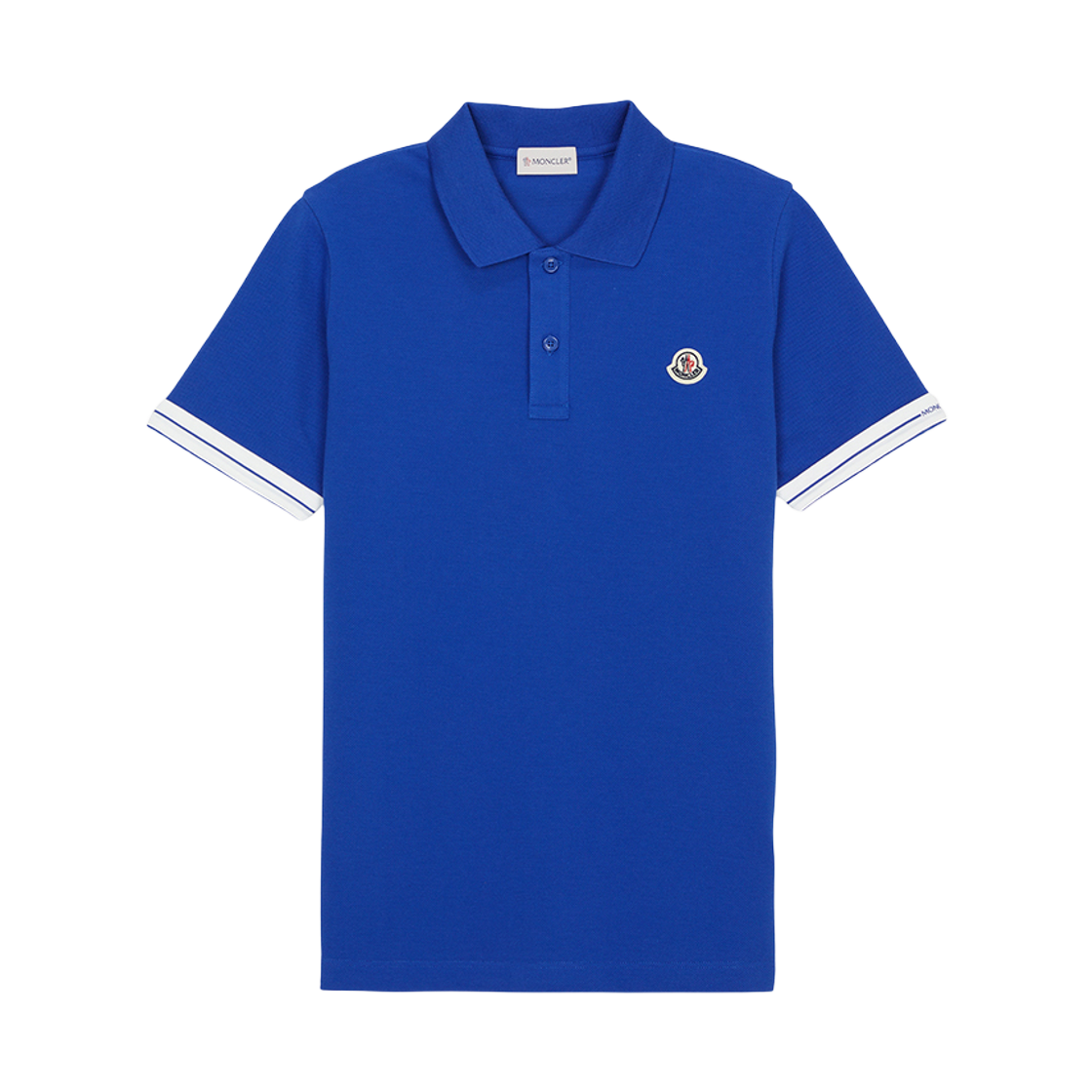 K1-954-8A00010-89ALK-771 (Kids) Moncler Collar Short Sleeve T Shirt (Adult Wearable) Blue - 25SS