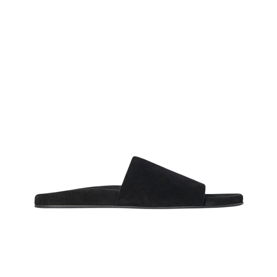 F1660L302BLK (W) The Row Hugh Slide in Suede Black