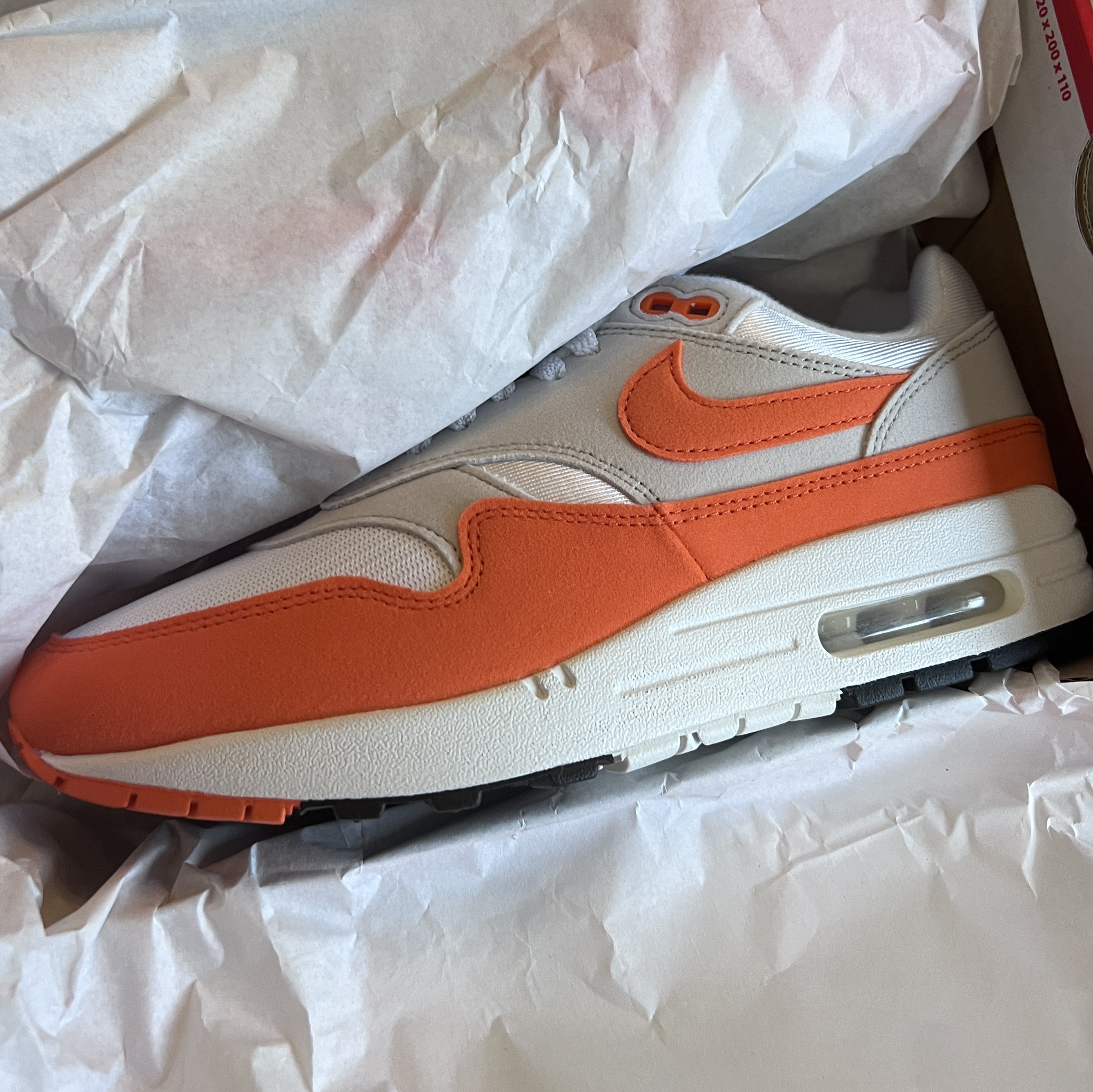 (W) Nike Air Max 1 '87 Safety Orange 착용 스타일