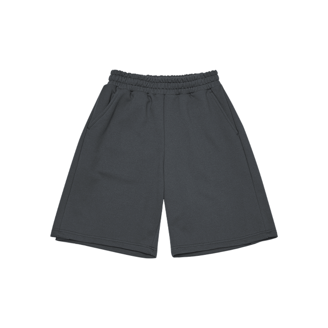 ARPT4103_DG Arrayed Comfy Inverted Pleat Sweat Half Pants Dark Gray