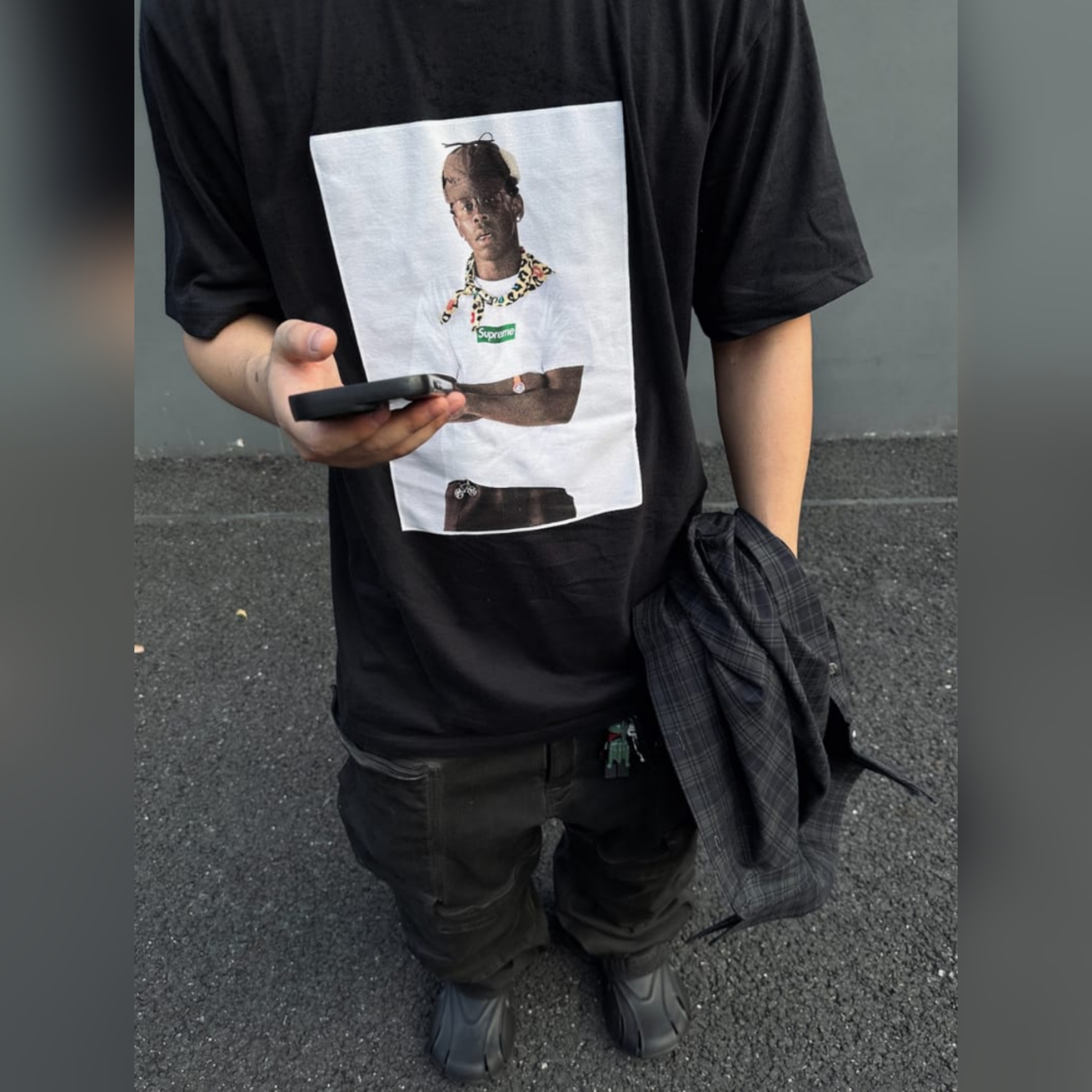 Supreme Tyler The Creator T-Shirt Black - 24FW 착용 스타일