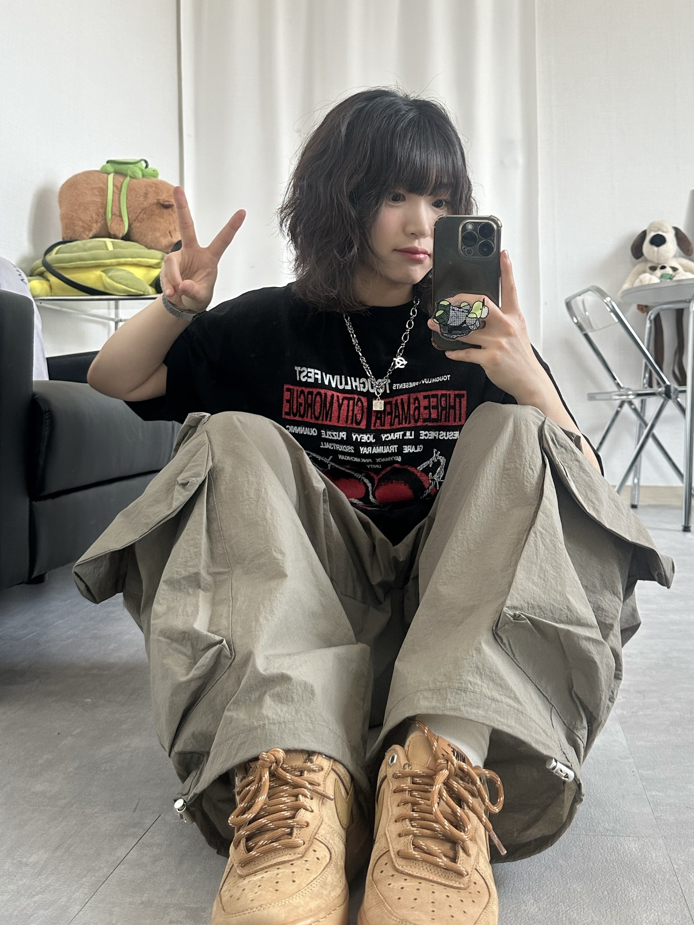 Nike Air Force 1 '07 WB Flax 착용 스타일 - 3