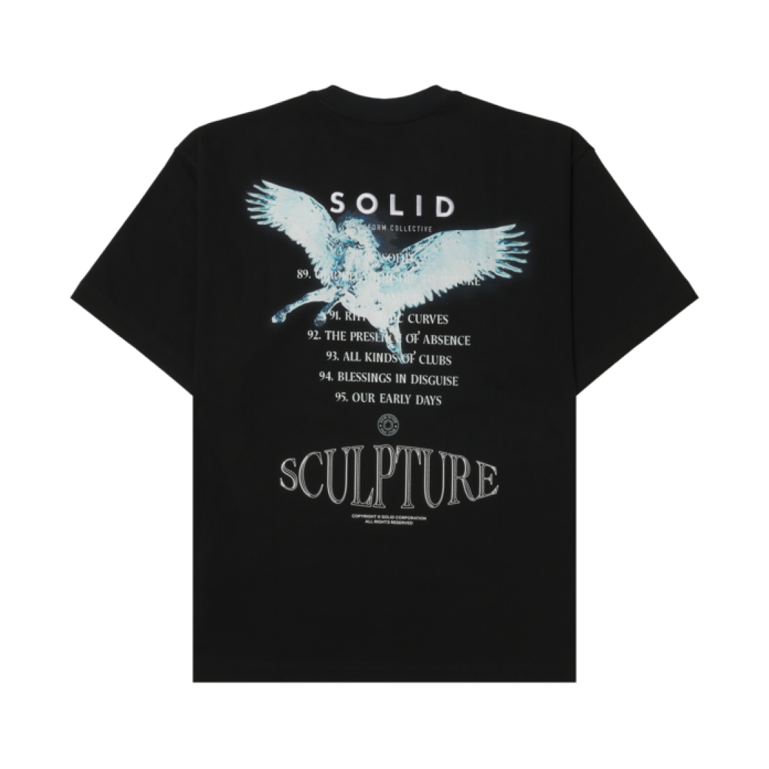 솔리드 옴므 페가수스 그래픽 티셔츠 블랙 - 24SS(Solid Homme Pegasus Graphic T-Shirt Black - 24SS)